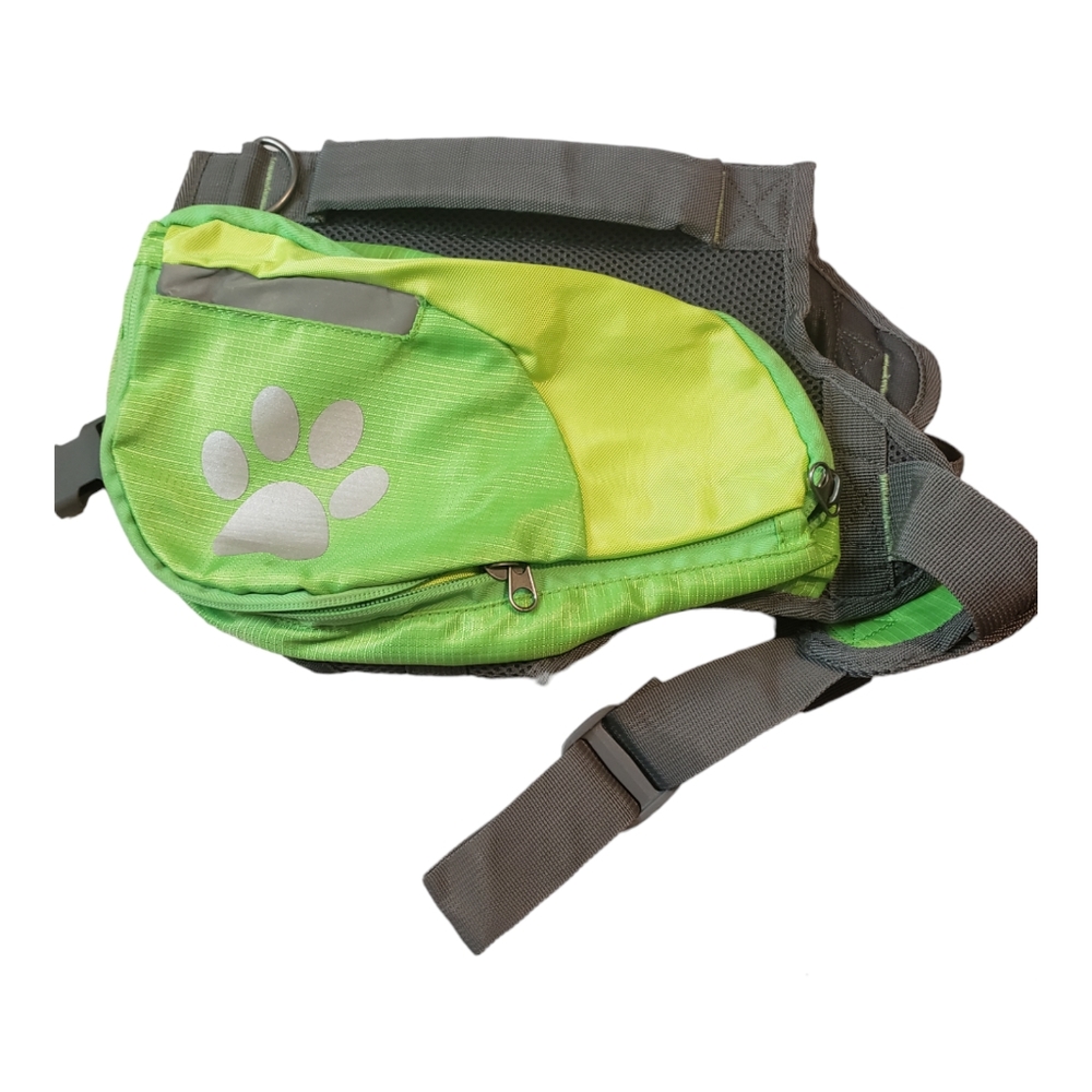 Top Paw Dog Day Green/gray perfect Condition Reflective  NICE Sz Medium Hiking